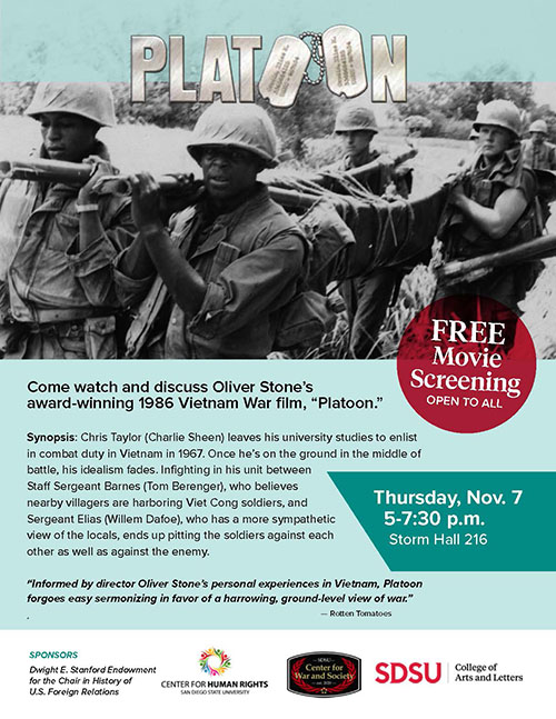 Free Movie Screening of Platoon